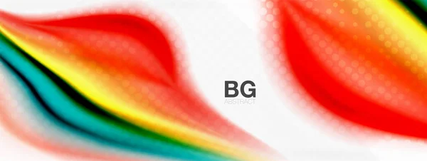 Abstrakter Hintergrund. Glatte fließende Linien, verschwommene Wellen, Streifen in Regenbogenfarben. Vektor-Illustrationen für Covers, Banner, Flyer, Poster und andere — Stockvektor