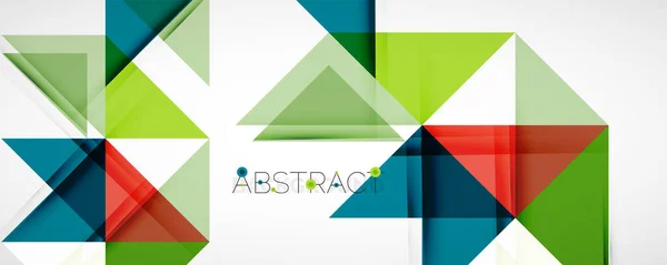 Geometrischer abstrakter Hintergrund. Techno-Farbdreieck-Formen. Vektor-Illustration für Covers, Banner, Flyer, Poster und andere Designs — Stockvektor