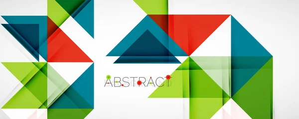 Fundo geométrico abstrato. Formas triangulares Techno cor. Ilustração vetorial para capas, banners, folhetos e cartazes e outros desenhos —  Vetores de Stock