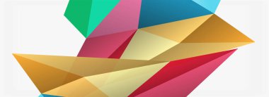 3d mozaik soyut arkaplan, düşük poli şekilli geometrik tasarım