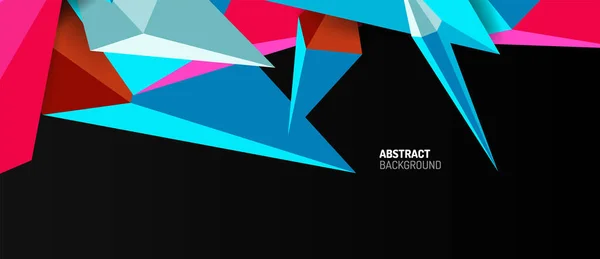 3d baja poli abstracta forma fondo vector ilustración — Archivo Imágenes Vectoriales