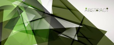 Geometrik soyut arkaplan. Renkli üçgen şekiller. Kapaklar, afişler, el ilanları ve posterler ve diğer tasarımlar için vektör illüstrasyonu