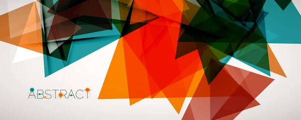 Fond abstrait géométrique. Formes de triangle de couleur. Illustration vectorielle pour couvertures, bannières, flyers et affiches et autres dessins — Image vectorielle