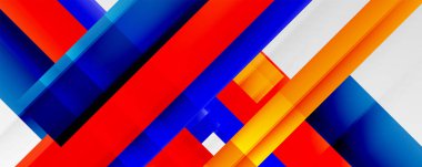 Gölge çizgileri, modern formlar, dikdörtgenler, kareler ve akışkan eğimlere sahip geometrik soyut arkaplanlar. Parlak renkli çizgiler serin arkaplanlar