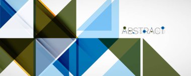 Geometrik soyut arkaplan. Tekno renk üçgen şekilleri. Kapaklar, afişler, el ilanları ve posterler ve diğer tasarımlar için vektör illüstrasyonu