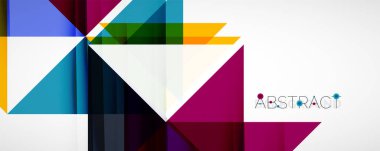 Geometrik soyut arkaplan. Tekno renk üçgen şekilleri. Kapaklar, afişler, el ilanları ve posterler ve diğer tasarımlar için vektör illüstrasyonu