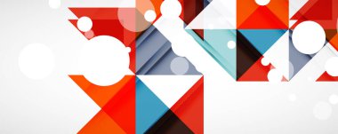 Vektör üçgen geometrik arkaplan kümesi. Kapaklar, afişler, el ilanları ve posterler ve diğer tasarımlar için vektör illüstrasyonu