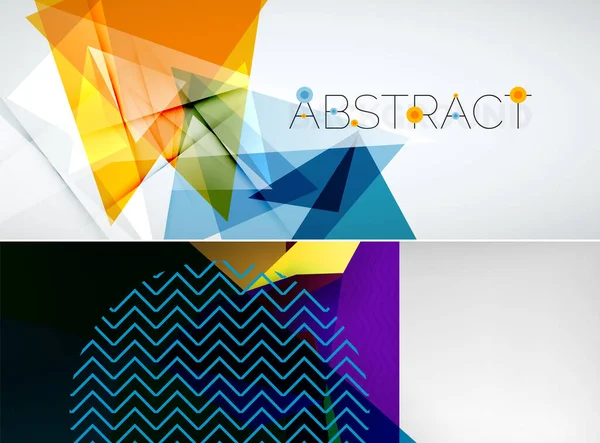 Geometrische achtergronden van de vector. Vector illustratie voor covers, banners, flyers en posters en andere ontwerpen — Stockvector