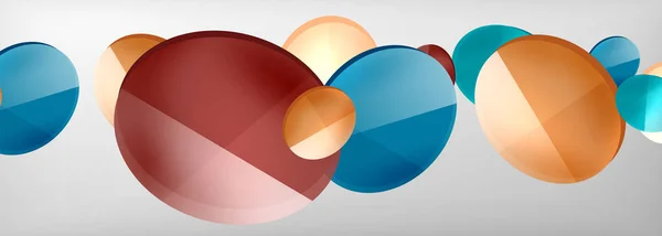 Abstrakt glänzende runde Formen Vektor-Hintergrund. Vector futuristische Illustration für Covers, Banner, Flyer und Poster und andere — Stockvektor