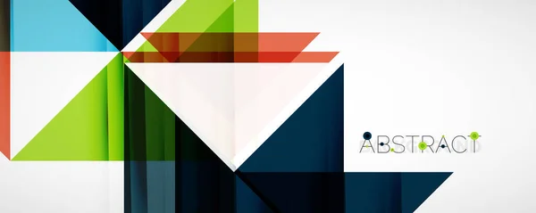Geometrisk abstrakt baggrund. Techno farve trekant figurer. Vektorillustration til omslag, bannere, flyers og plakater og andre designs – Stock-vektor