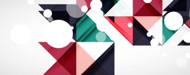 Vektör üçgen geometrik arkaplan kümesi. Kapaklar, afişler, el ilanları ve posterler ve diğer tasarımlar için vektör illüstrasyonu