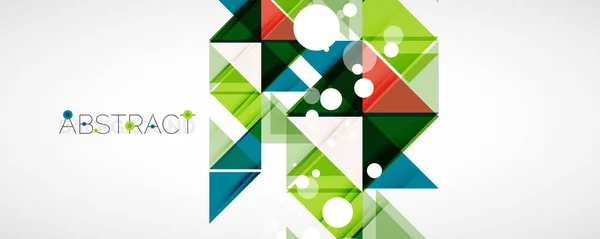 Geometrischer abstrakter Hintergrund. Techno-Farbdreieck-Formen. Vektor-Illustration für Covers, Banner, Flyer, Poster und andere Designs — Stockvektor