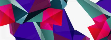 3d mozaik soyut arkaplan, düşük poli şekilli geometrik tasarım