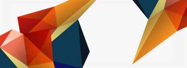 3d mozaik soyut arkaplan, düşük poli şekilli geometrik tasarım