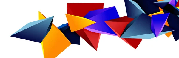 삼각형의 추상적 배경 , 3d 삼각형의 낮은 폴리 모양. 표지, 배너, 전단, 포스터등을 위한 기하학적 벡터 삽화 — 스톡 벡터
