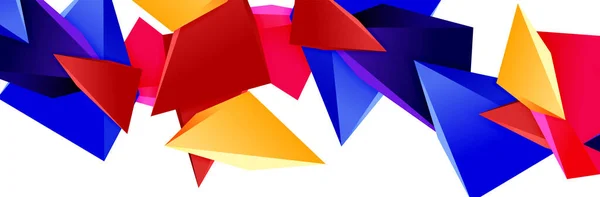 三角形モザイク抽象的な背景、 3次元三角形低ポリ形状。カバー、バナー、チラシ、ポスターなどの幾何学的ベクトル図 — ストックベクタ