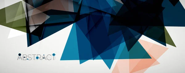 Geometryczne abstrakcyjne tło. Kolorowe trójkąty. Ilustracja wektorowa osłon, transparentów, ulotek i plakatów oraz pozostałych wzorów — Wektor stockowy
