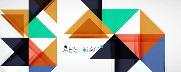 Geometrische abstracte achtergrond. Techno kleur driehoek vormen. Vector illustratie voor covers, banners, flyers en posters en andere ontwerpen — Stockvector