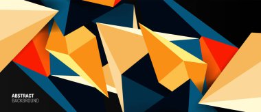 3d düşük poli soyut arka plan vektör çizimi