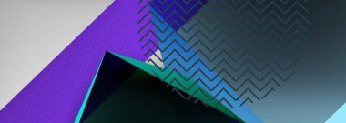 Düşük polyester 3 boyutlu geometrik şekiller, minimum soyut arkaplan. Kapaklar, afişler, el ilanları ve posterler için vektör illüstrasyonları