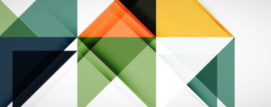 Vektör üçgen geometrik arkaplan kümesi. Kapaklar, afişler, el ilanları ve posterler ve diğer tasarımlar için vektör illüstrasyonu