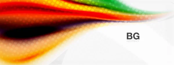 Abstrakter Hintergrund. Glatte fließende Linien, verschwommene Wellen, Streifen in Regenbogenfarben. Vektor-Illustrationen für Covers, Banner, Flyer, Poster und andere — Stockvektor