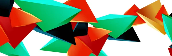 Driehoek mozaïek abstracte achtergrond, 3d driehoekige lage polyvormen. Geometrische vector illustratie voor covers, banners, flyers en posters en andere — Stockvector