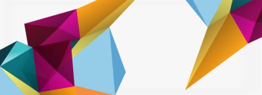 3d mozaik soyut arkaplan, düşük poli şekilli geometrik tasarım