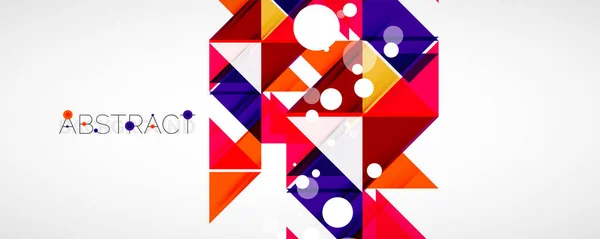 Fond abstrait géométrique. Formes de triangle couleur Techno. Illustration vectorielle pour couvertures, bannières, flyers et affiches et autres dessins — Image vectorielle