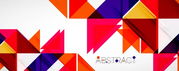 Geometrischer abstrakter Hintergrund. Techno-Farbdreieck-Formen. Vektor-Illustration für Covers, Banner, Flyer, Poster und andere Designs — Stockvektor