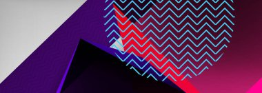 Düşük polyester 3 boyutlu geometrik şekiller, minimum soyut arkaplan. Kapaklar, afişler, el ilanları ve posterler için vektör illüstrasyonları