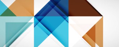 Vektör üçgen geometrik arkaplan kümesi. Kapaklar, afişler, el ilanları ve posterler ve diğer tasarımlar için vektör illüstrasyonu