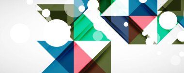 Vektör üçgen geometrik arkaplan kümesi. Kapaklar, afişler, el ilanları ve posterler ve diğer tasarımlar için vektör illüstrasyonu