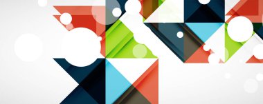 Vektör üçgen geometrik arkaplan kümesi. Kapaklar, afişler, el ilanları ve posterler ve diğer tasarımlar için vektör illüstrasyonu