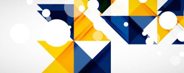 Vektör üçgen geometrik arkaplan kümesi. Kapaklar, afişler, el ilanları ve posterler ve diğer tasarımlar için vektör illüstrasyonu