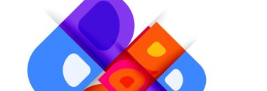 Soyut yuvarlak şekiller ve gölge efektleri tekrarlanan vektör modern geometrik arkaplan kümesi