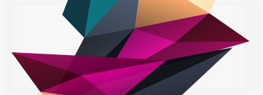 3d mozaik soyut arkaplan, düşük poli şekilli geometrik tasarım