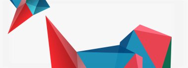 3d mozaik soyut arkaplan, düşük poli şekilli geometrik tasarım