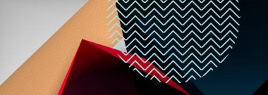 Düşük polyester 3 boyutlu geometrik şekiller, minimum soyut arkaplan. Kapaklar, afişler, el ilanları ve posterler için vektör illüstrasyonları