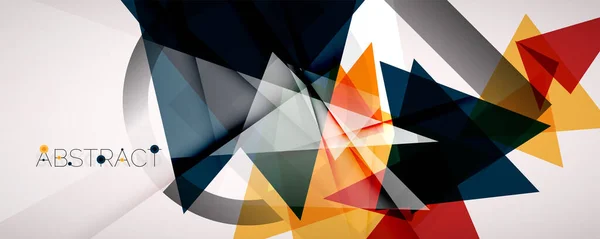 Fond abstrait géométrique. Formes de triangle de couleur. Illustration vectorielle pour couvertures, bannières, flyers et affiches et autres dessins — Image vectorielle