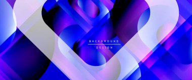 Çizgiler ve modern formlarla vektör geometrik arkaplan. Soyut yuvarlak şekiller, gölge ve ışık efektleri ile akışkan eğimli