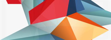 3d mozaik soyut arkaplan, düşük poli şekilli geometrik tasarım