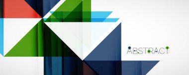 Geometrik soyut arkaplan. Tekno renk üçgen şekilleri. Kapaklar, afişler, el ilanları ve posterler ve diğer tasarımlar için vektör illüstrasyonu