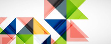 Geometrik soyut arkaplan. Tekno renk üçgen şekilleri. Kapaklar, afişler, el ilanları ve posterler ve diğer tasarımlar için vektör illüstrasyonu