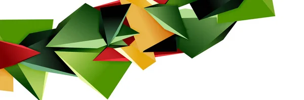 Triangolo mosaico sfondo astratto, 3d triangolare forme basse poli. Illustrazione geometrica vettoriale per copertine, striscioni, volantini e manifesti e altro — Vettoriale Stock