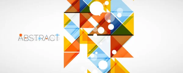 Geometrischer abstrakter Hintergrund. Techno-Farbdreieck-Formen. Vektor-Illustration für Covers, Banner, Flyer, Poster und andere Designs — Stockvektor