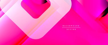 Çizgiler ve modern formlarla vektör geometrik arkaplan. Soyut yuvarlak şekiller, gölge ve ışık efektleri ile akışkan eğimli