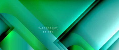 Çizgiler ve modern formlarla vektör geometrik arkaplan. Soyut yuvarlak şekiller, gölge ve ışık efektleri ile akışkan eğimli