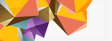 3d mozaik soyut arkaplan, düşük poli şekilli geometrik tasarım