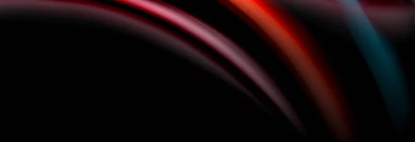 動的運動抽象的背景。黒の色のぼやけた縞。波の液体ラインポスター。ベクターイラスト — ストックベクタ